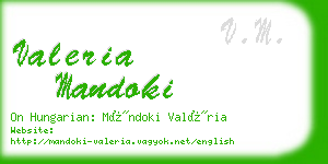 valeria mandoki business card